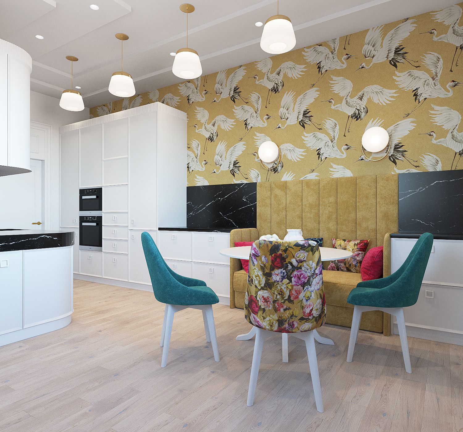 Кухня с птицами