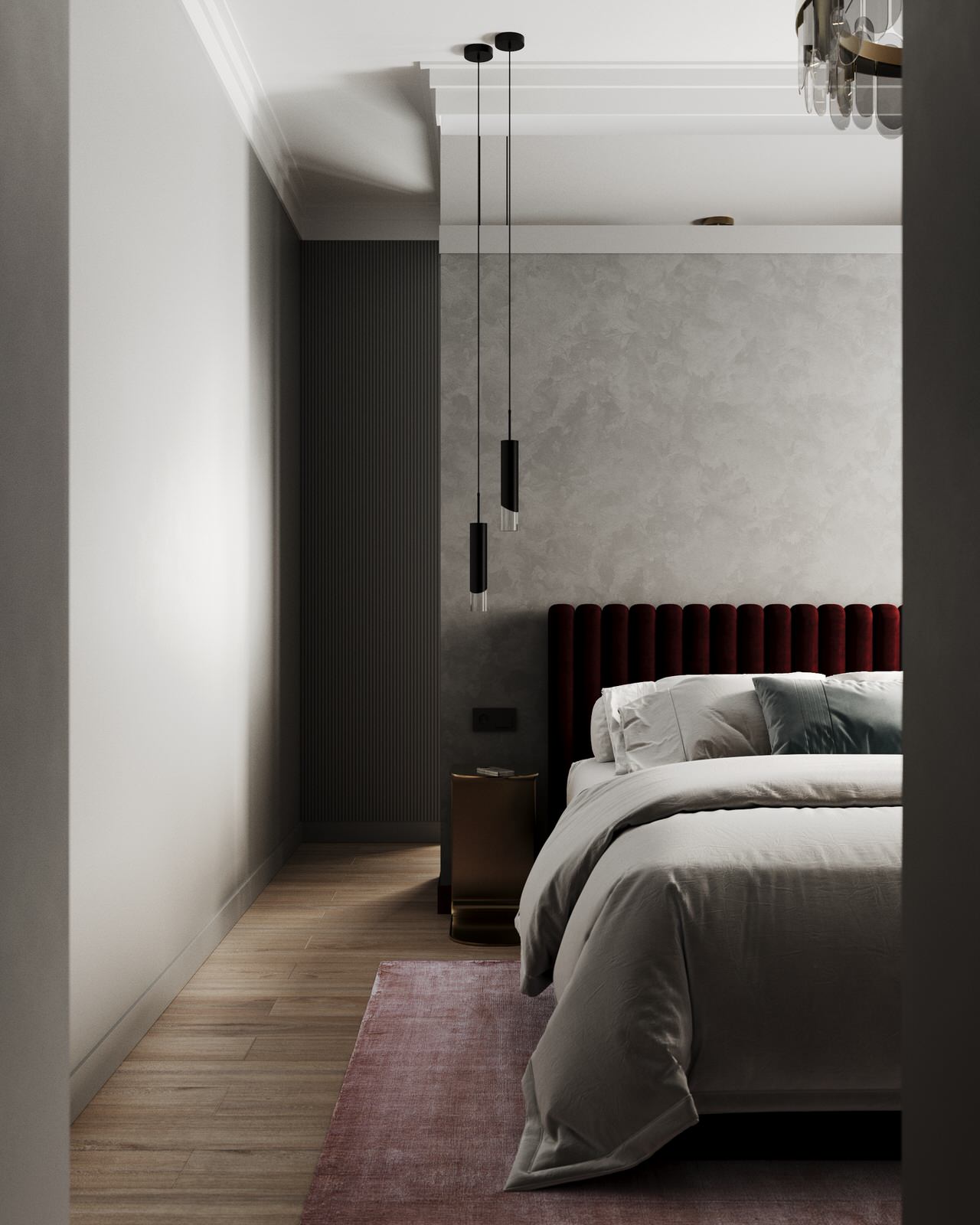 Стильный дом с красными акцентами