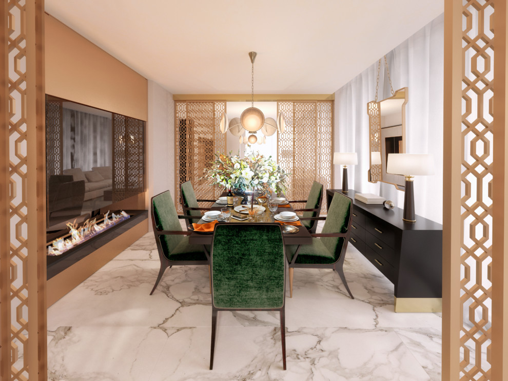 Эскизный проект. Кухня-столовая и гостиная.