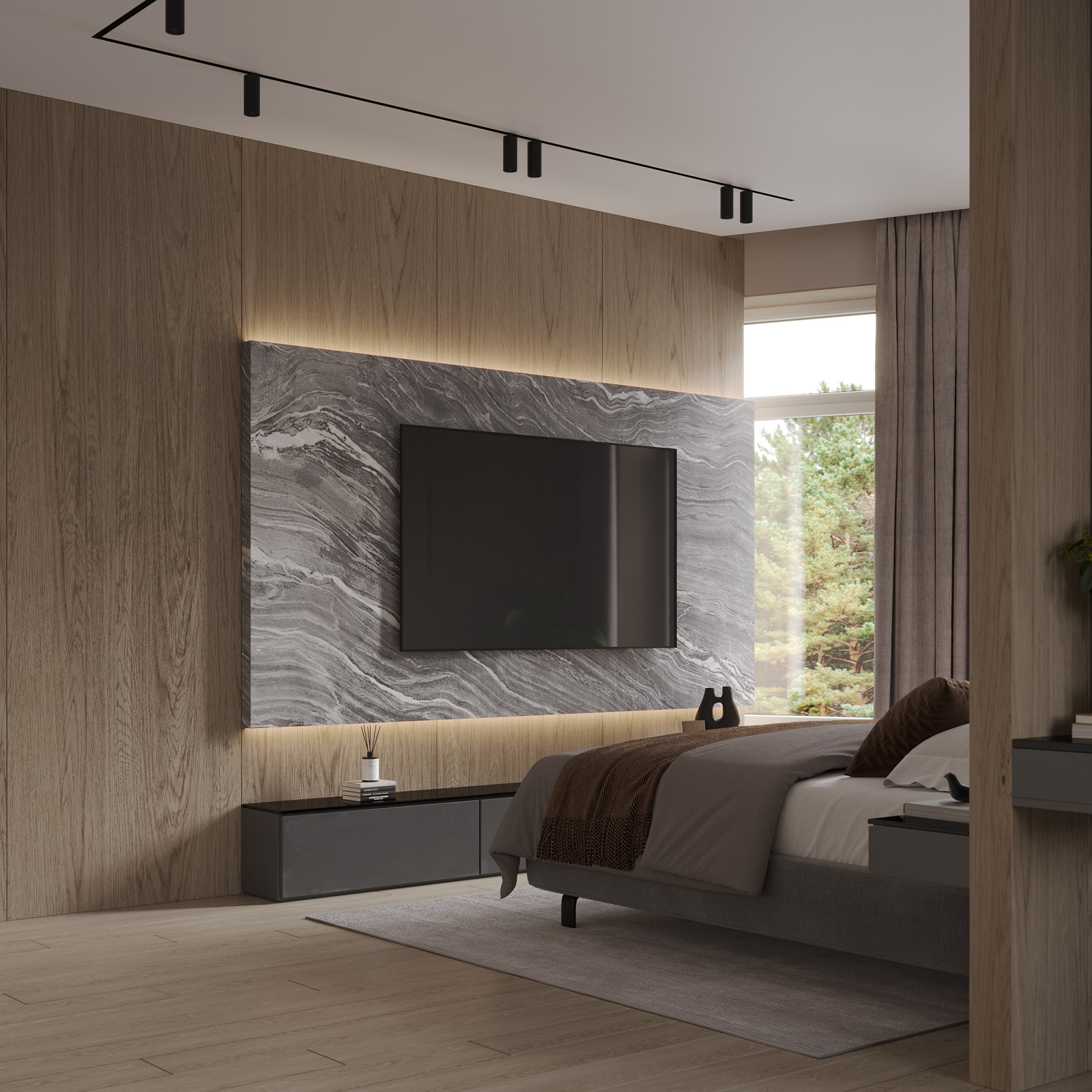 Дом Лесной Остров. Мастер-спальня