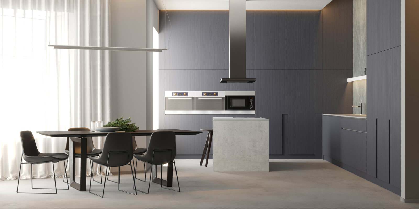 современный интерьер загородного дома