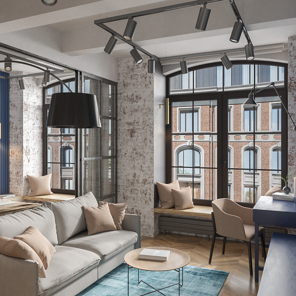 Квартира 57 м2 ЖК "Красная стрела". Лофт