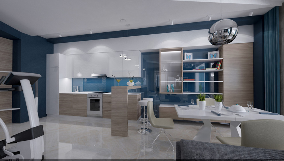 Обложка проекта: Дизайн проект квартиры в городе Сочи, минимализм морской