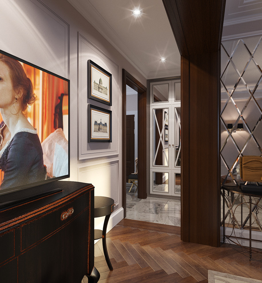 Project of Interiors at private flat at Molodogvardeyskaya Street, Moscow