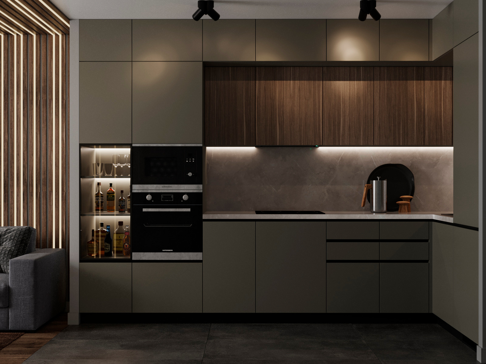 Blackflat. Квартира в ЖК Палаццио, 45 кв.м.