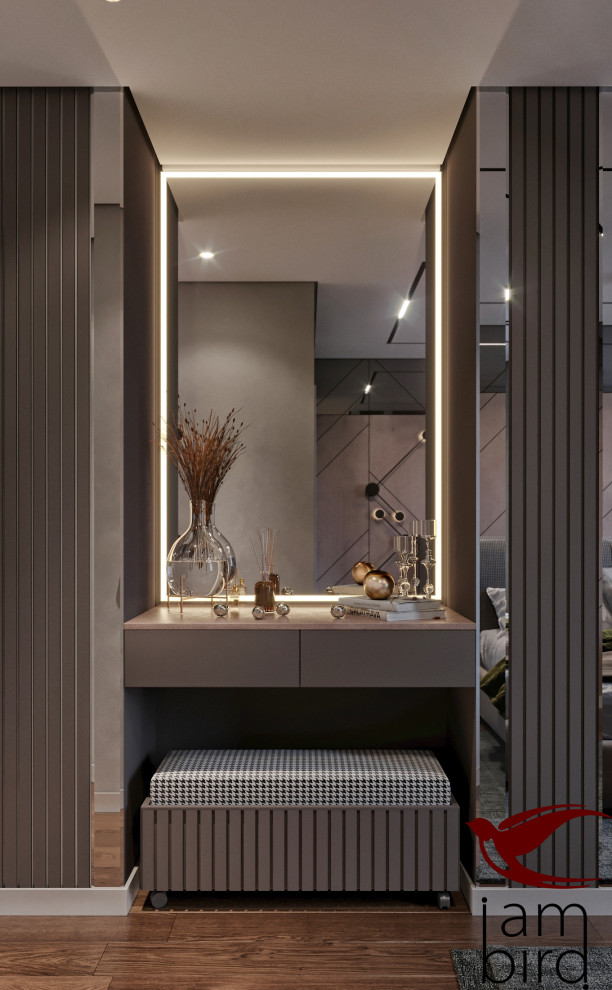 Натуральные оттенки в интерьере квартиры в ЖК "Лефорт" 130 кв.м