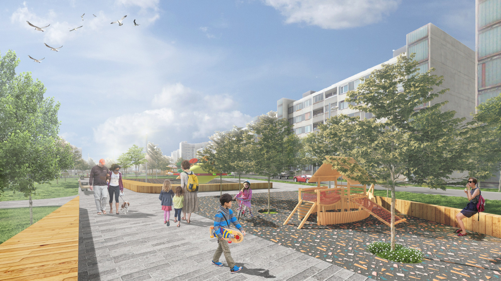 Благоустройство сквера в Краснооктябрьском районе г. Волгограда