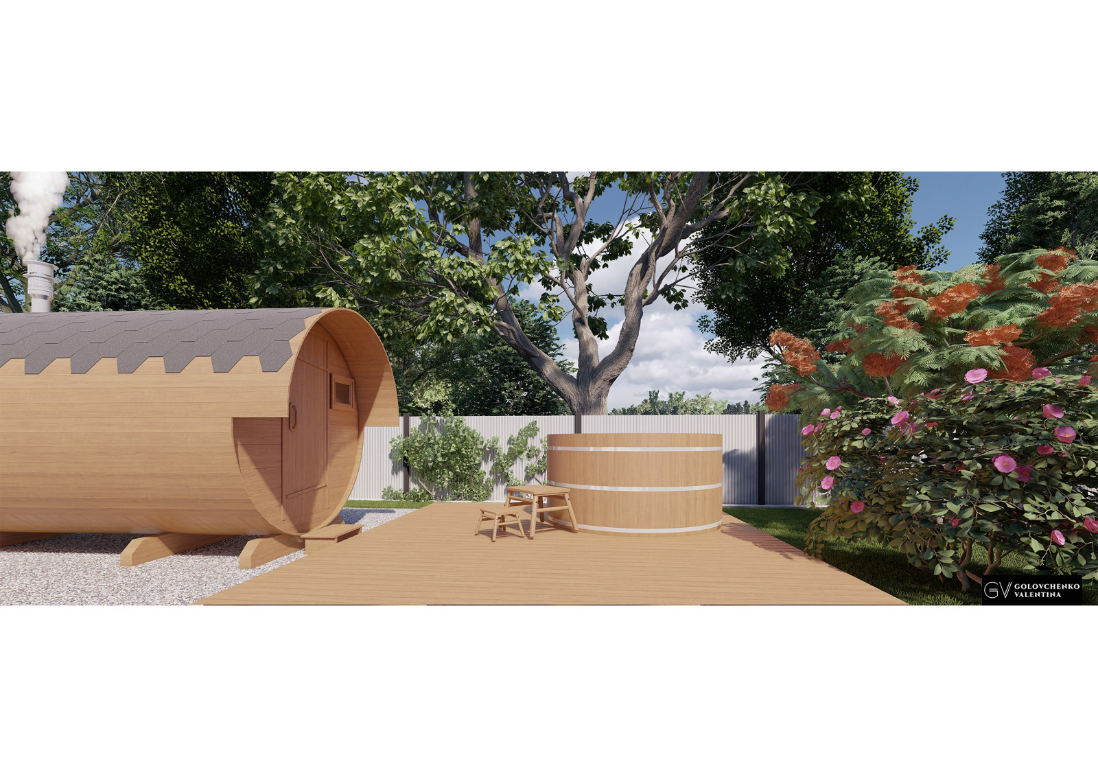 Концептуальный проект ландшафта частного дома