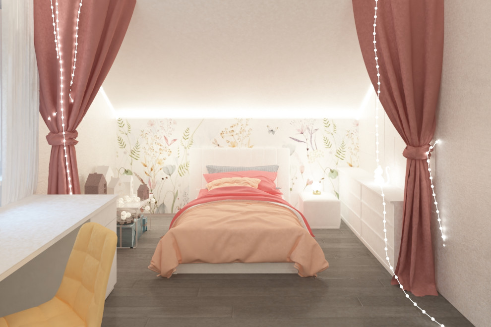 Дизайн-проект 2 этажа коттеджа,  100 кв.м.. Совместный проект с В. Кархалевой