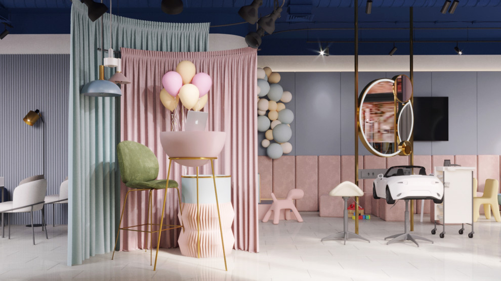 Дизайн-проект детского салона красоты, 63 кв.м