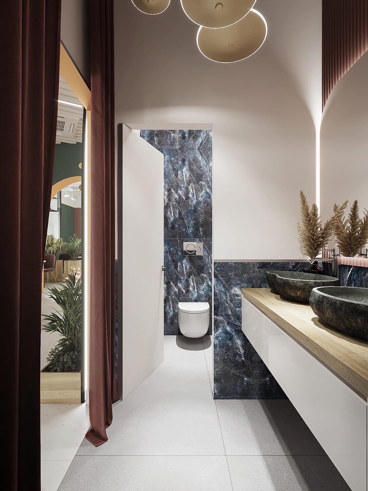 Обложка проекта: Дизайн санузлов в кафе «Зерна» в городе Абакан