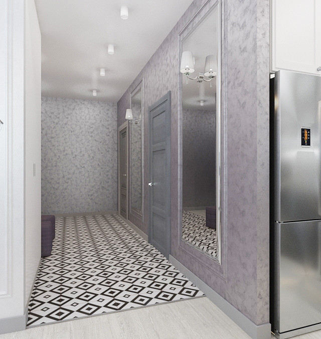 Визуализация кухни-гостиной, спальни