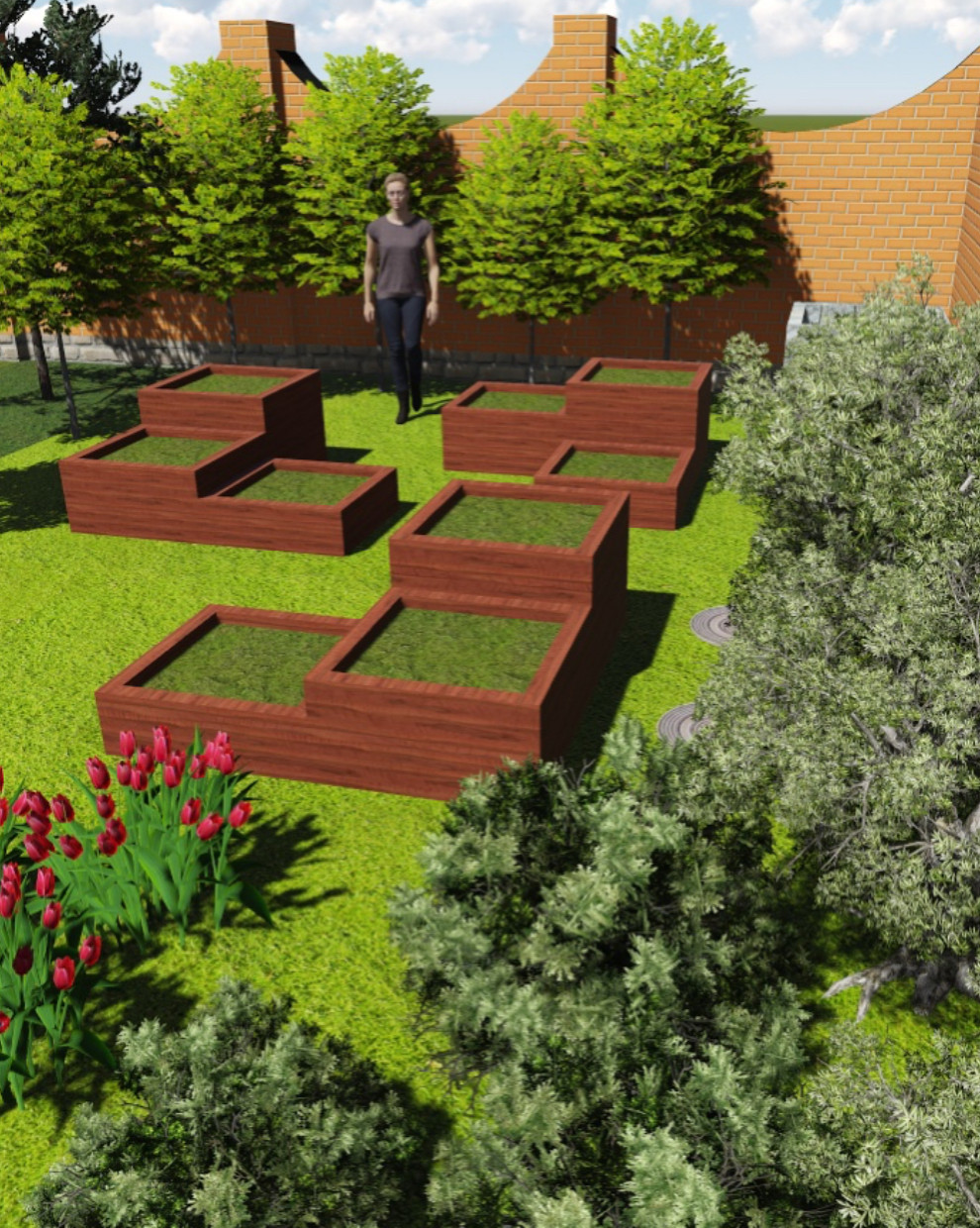 Ландшафтный дизайн участка 8,5 соток.