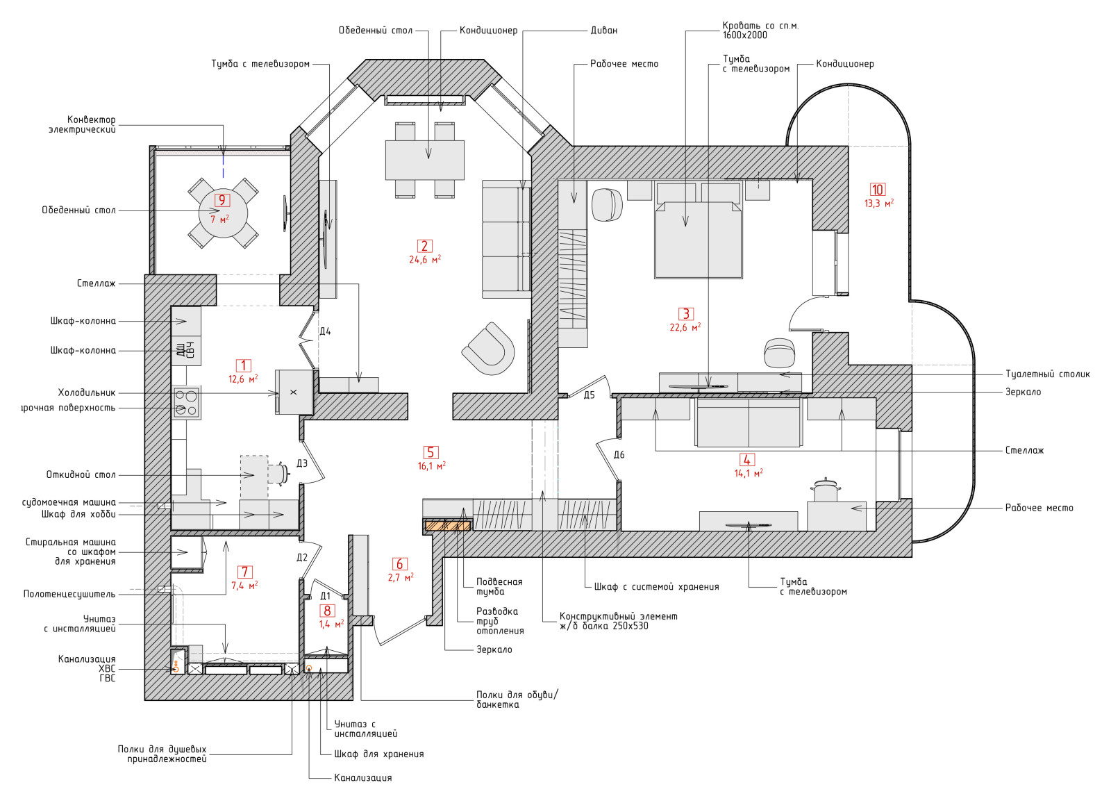 "КВАРТИРА В СИНЕ-ЗЕЛЁНЫХ ТОНАХ"