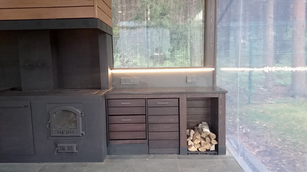 Беседка–барбекю в п. «Заокские просторы»