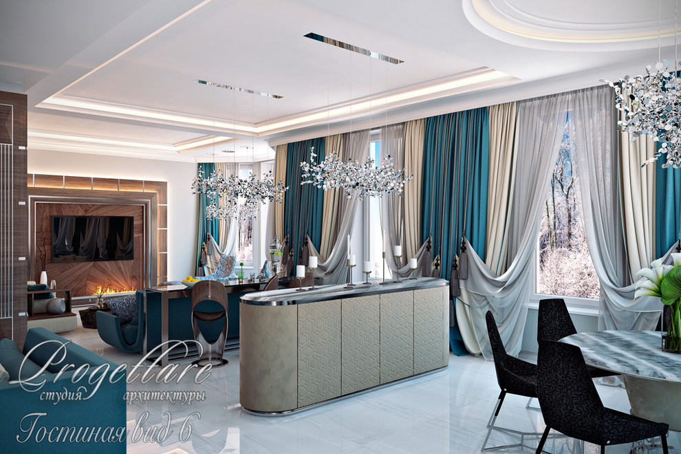 Загородный дом с двухсветной гостиной