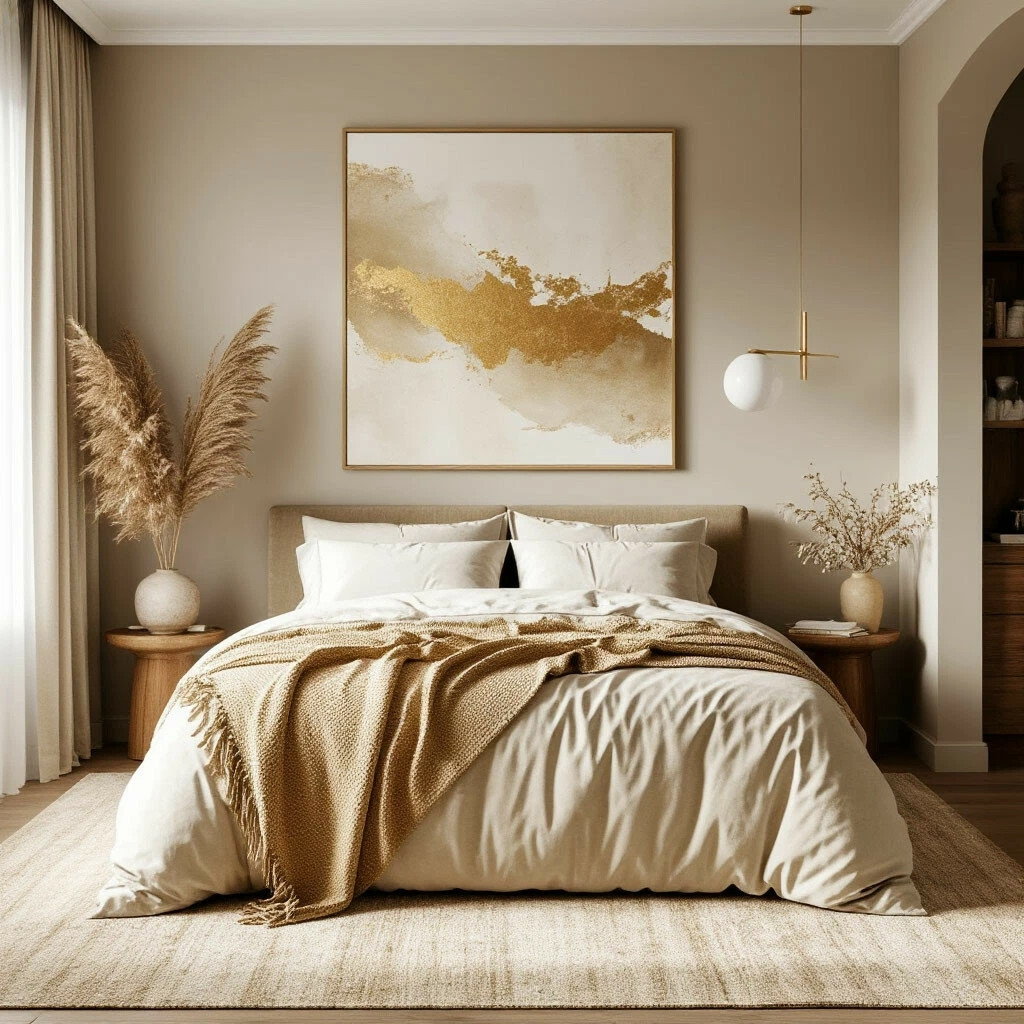 Золотые кольца Сатурна в стиле минимализм