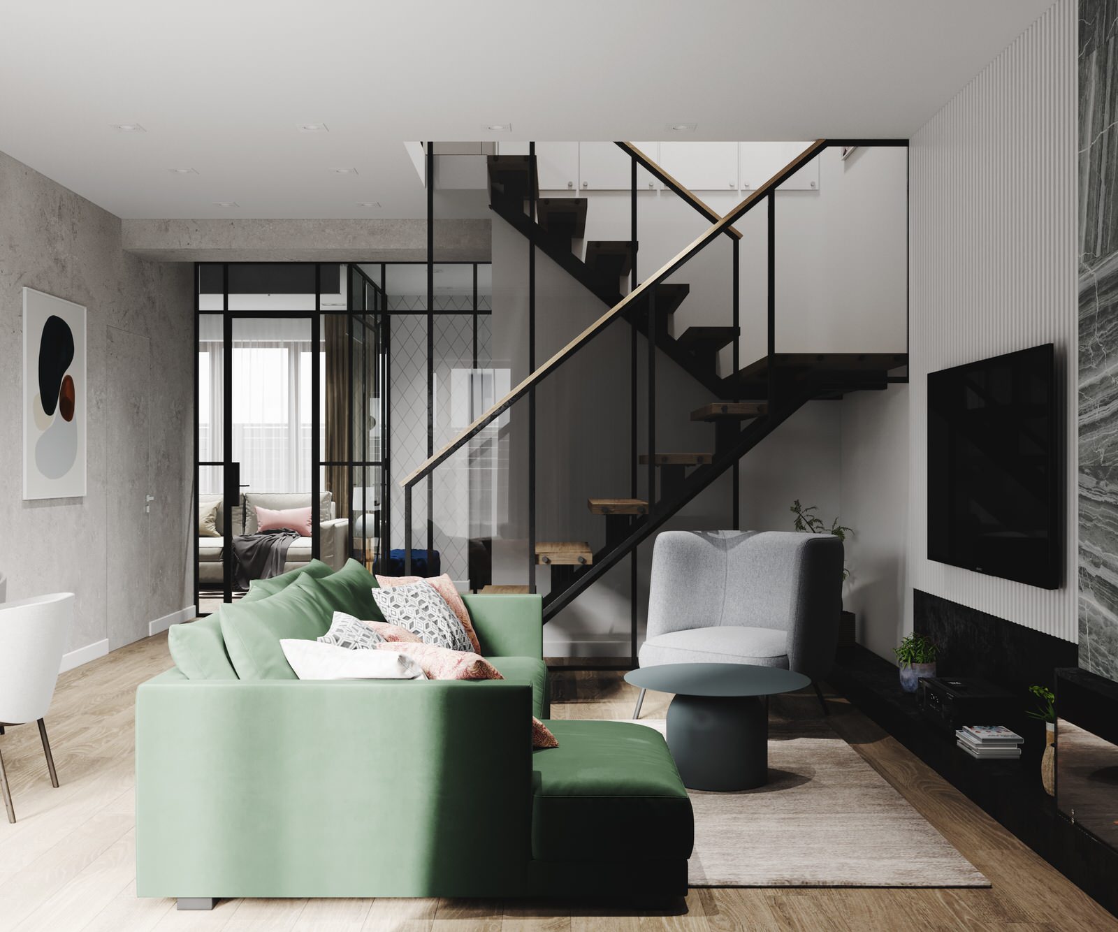 Cozy townhouse | 95 кв. м | Проект таунхауса в современном стиле