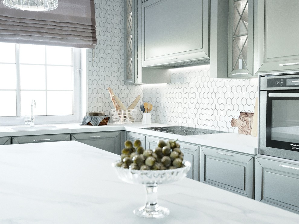 Дизайн интерьера кухни-гостиной, Воронеж