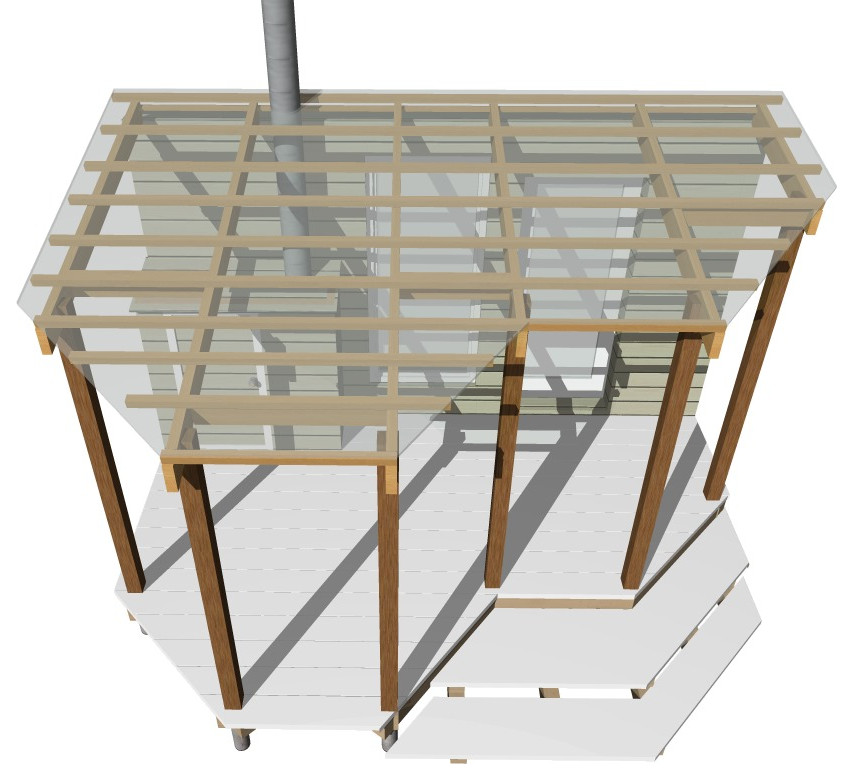 Терраса на валунах