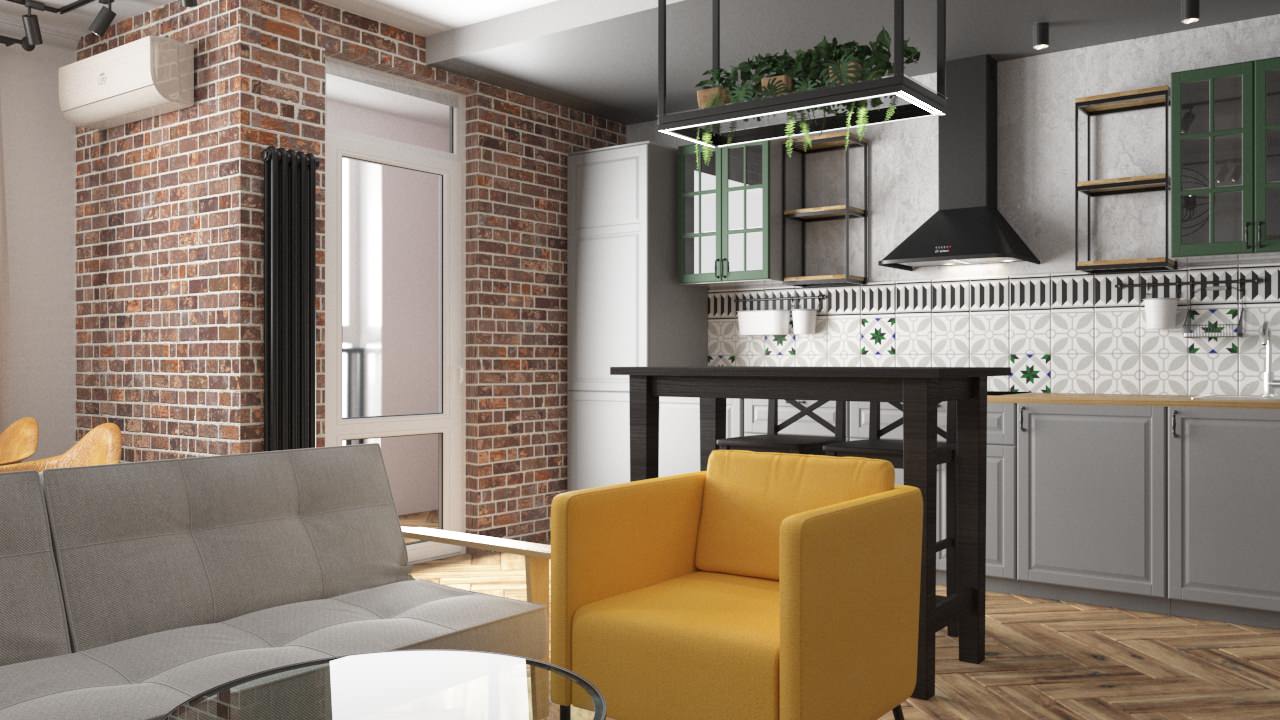 Трёхкомнатная квартира