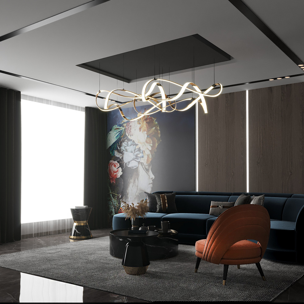 Обложка проекта: Проект гостиной в современном стиле