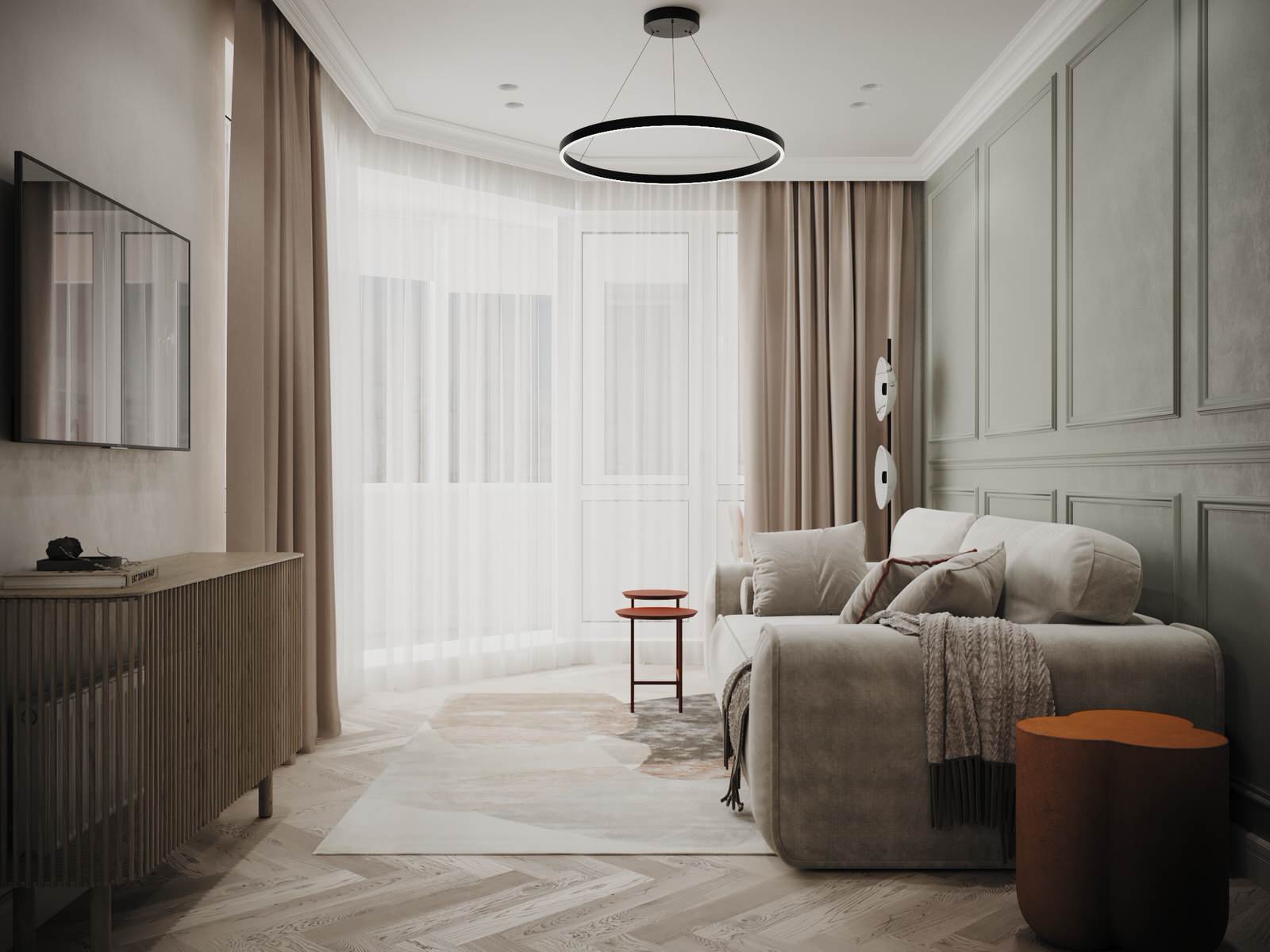 Уютная квартира в спокойных светлых оттенках