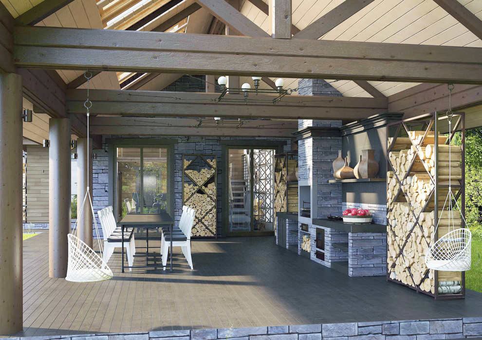 Гостевой дом с камином ,террасой,мангалом и мастерской в д. Лыткино