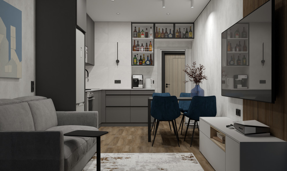 Дизайн-проект 1к-квартиры в Кудрово