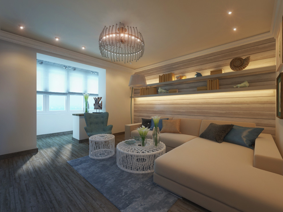 Простая и лаконичная квартира с седыми полами