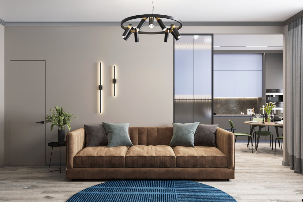 Обложка проекта: Гостиная для молодой семьи в современном стиле