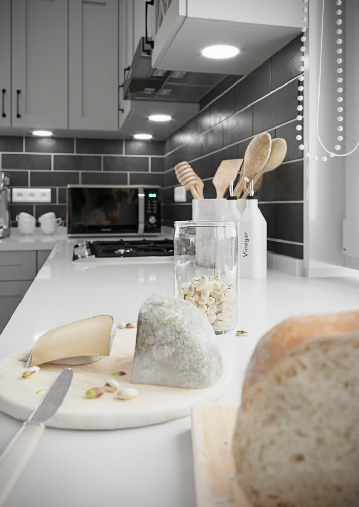 Дизайн кухни в коттедже