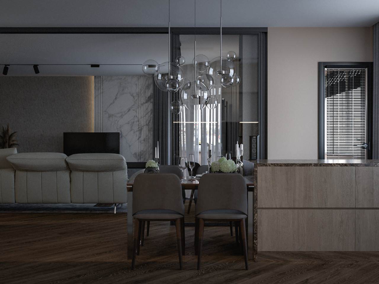 Двухкомнатная элитная квартира в итальянском стиле