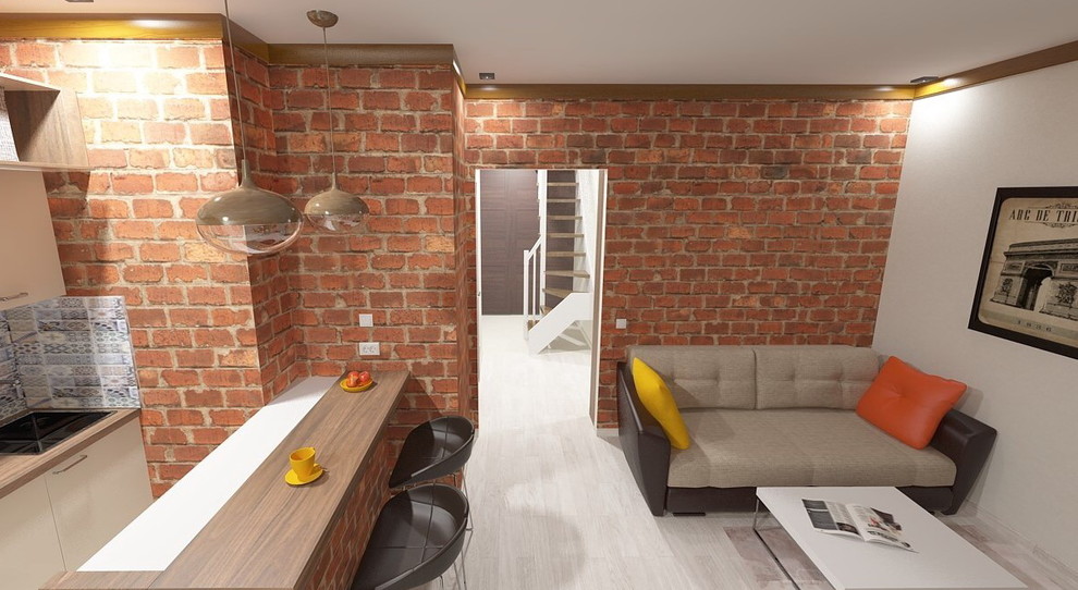 Кухня-гостиная ЖК Всеволожский штиль