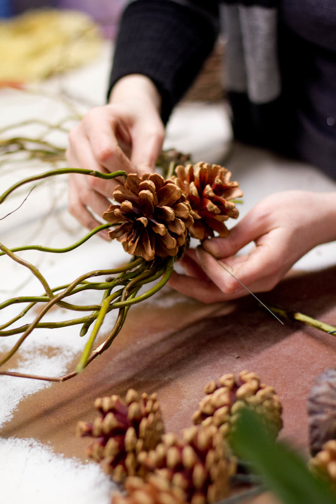 DIY: Как сделать рождественский венок на дверь своими руками