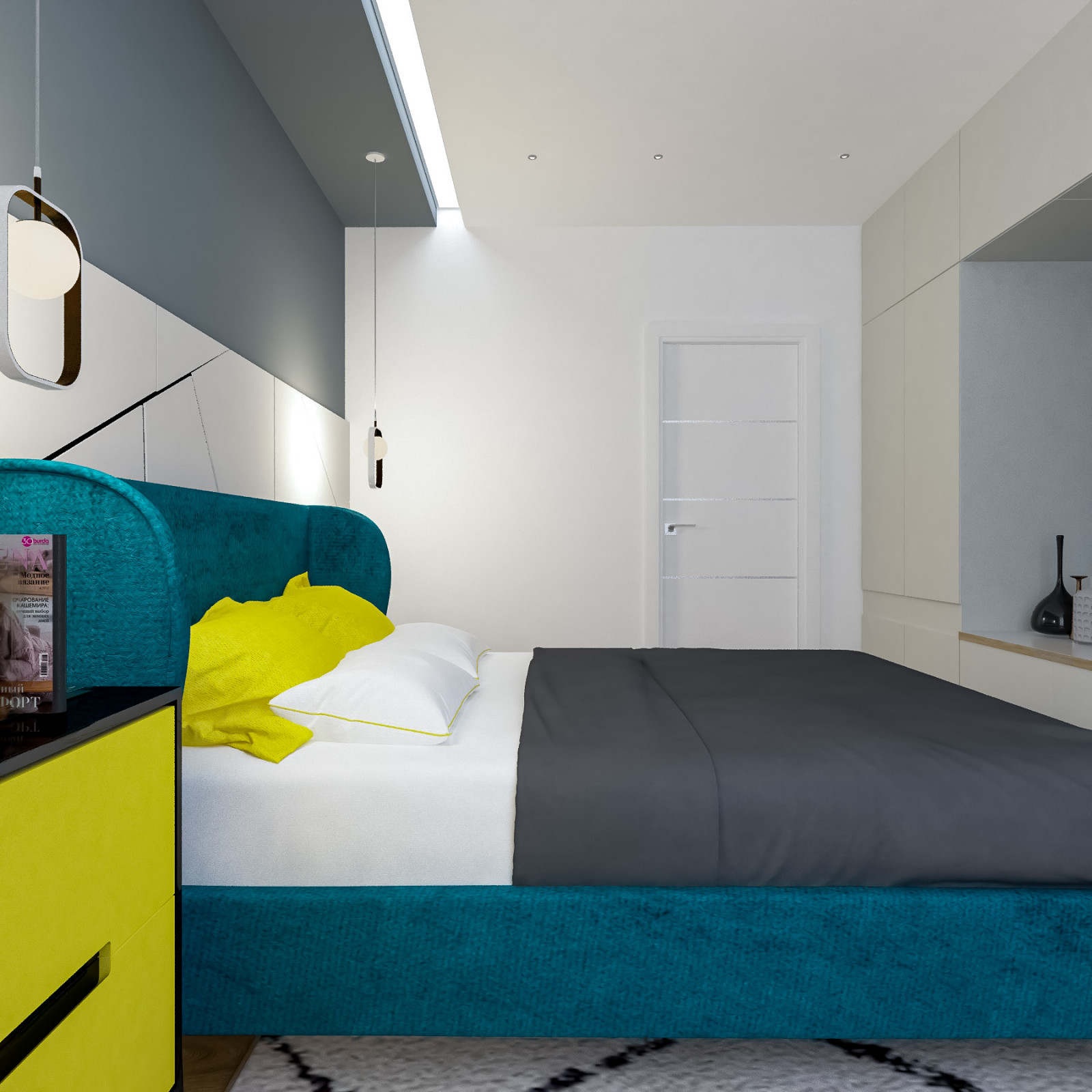 2020. 05. 02. Проект дизайна интерьера квартиры (спальня  2)