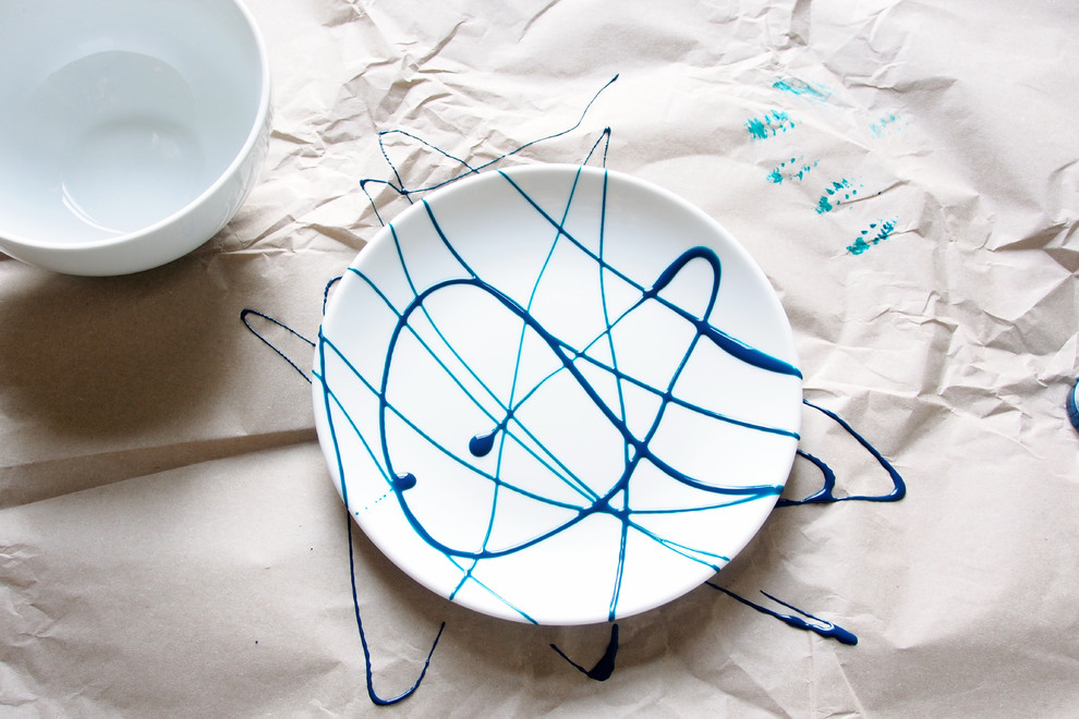 DIY: Чайная пара в стиле Джексона Поллока