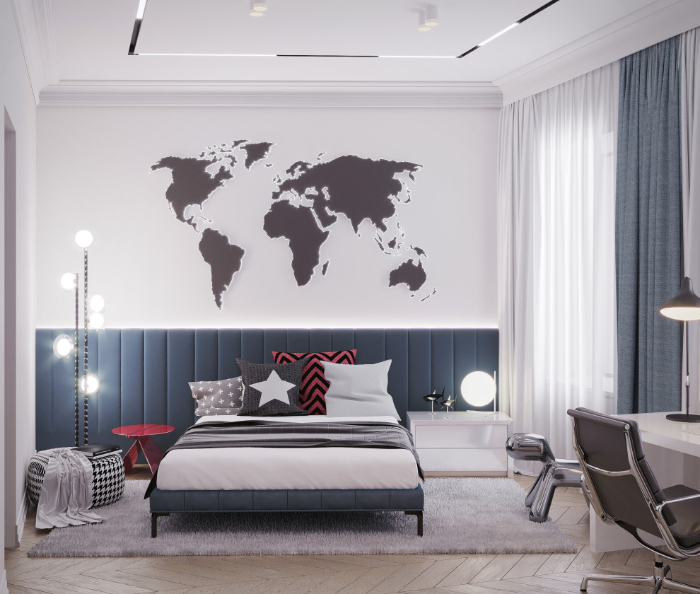 Светлая квартира с яркими контрастами