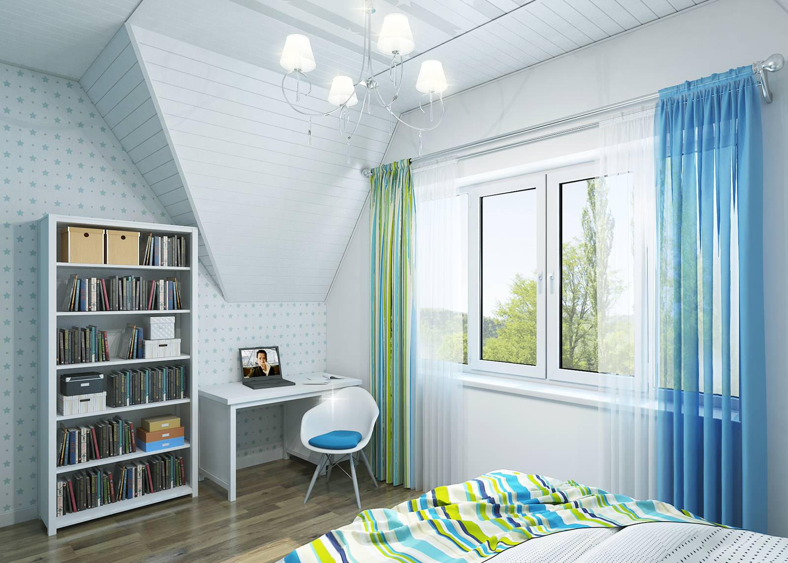 Обложка проекта: Детская на мансардном этаже