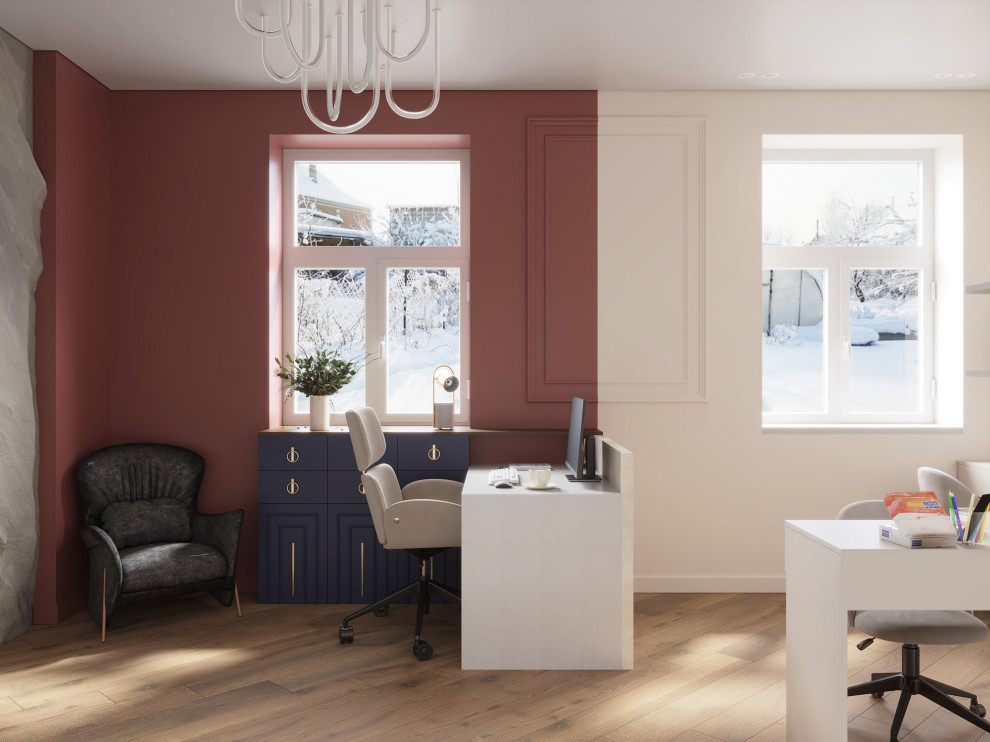 Кабинет для женщины-фрилансера и двоих детей