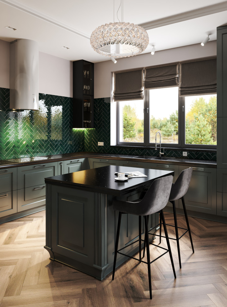 кухня в частном доме вариант 2