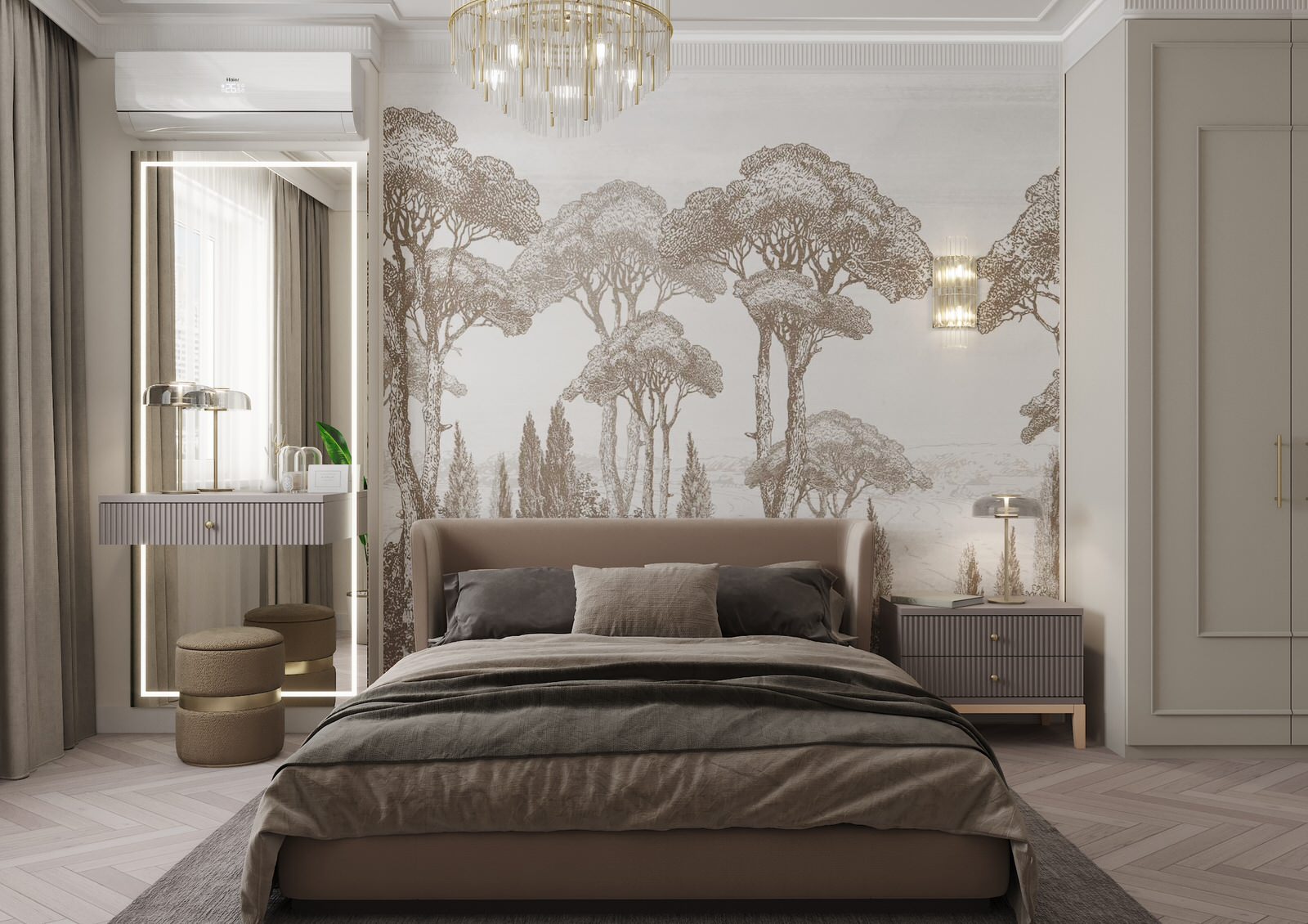 Спальня в неоклассике