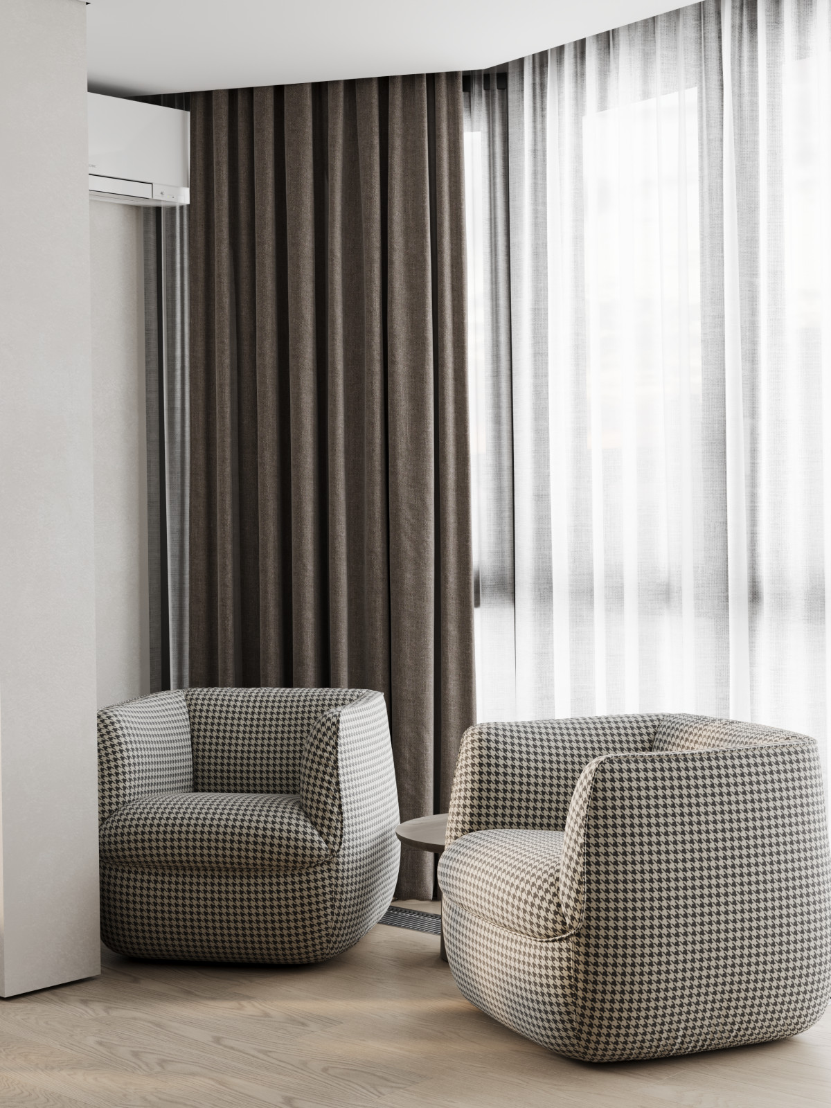 Обложка проекта: Интерьер квартиры с панорамными окнами