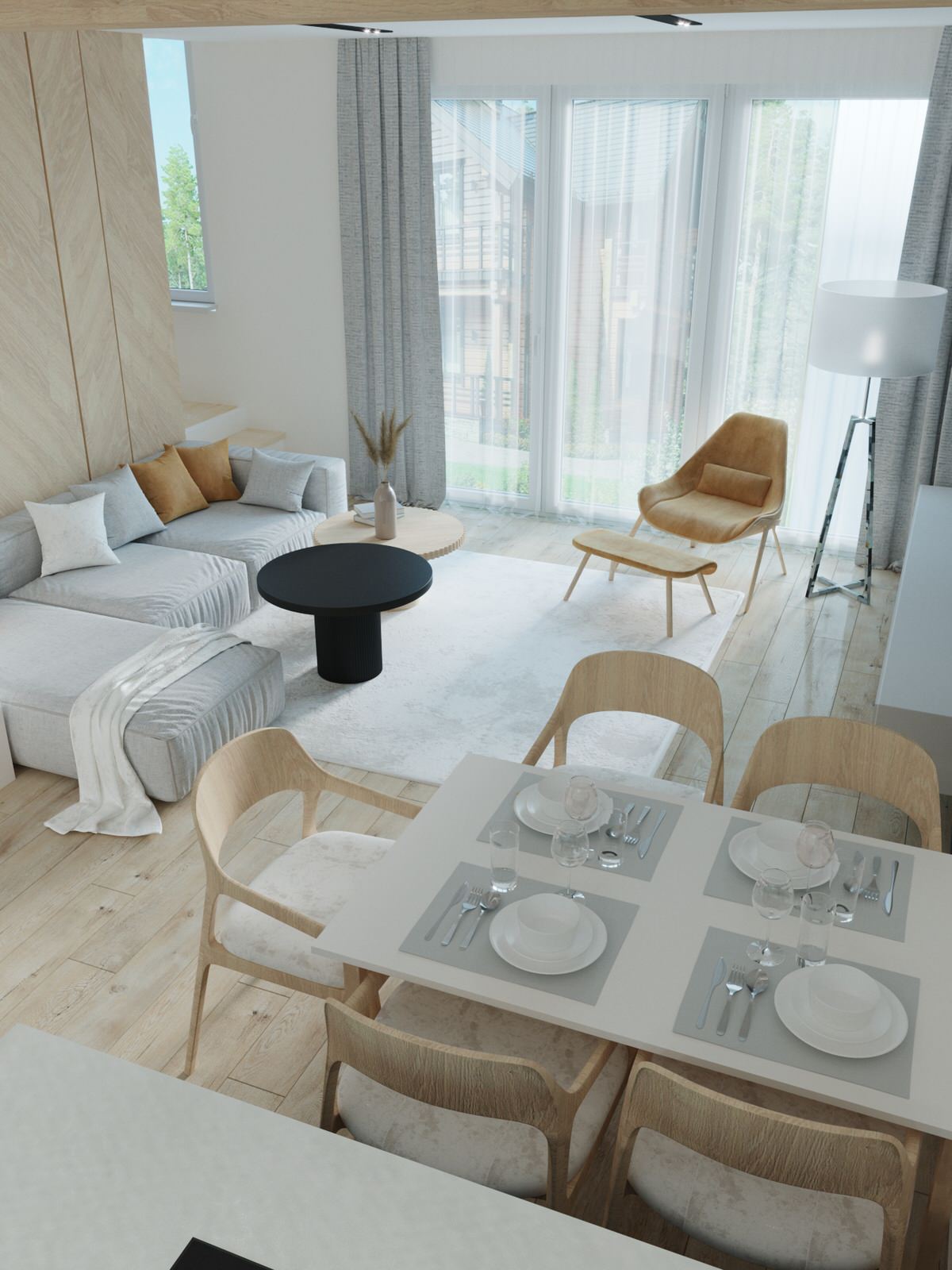 Обложка проекта: Таун-хаус кухня-гостиная