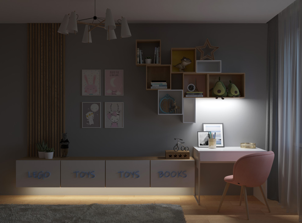 Обложка проекта: Детская комната для девочки, 13 кв.м.