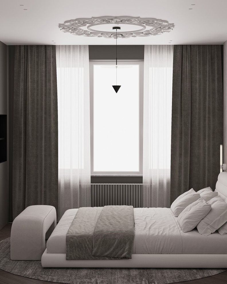 Стильная спальня в нежных оттенках