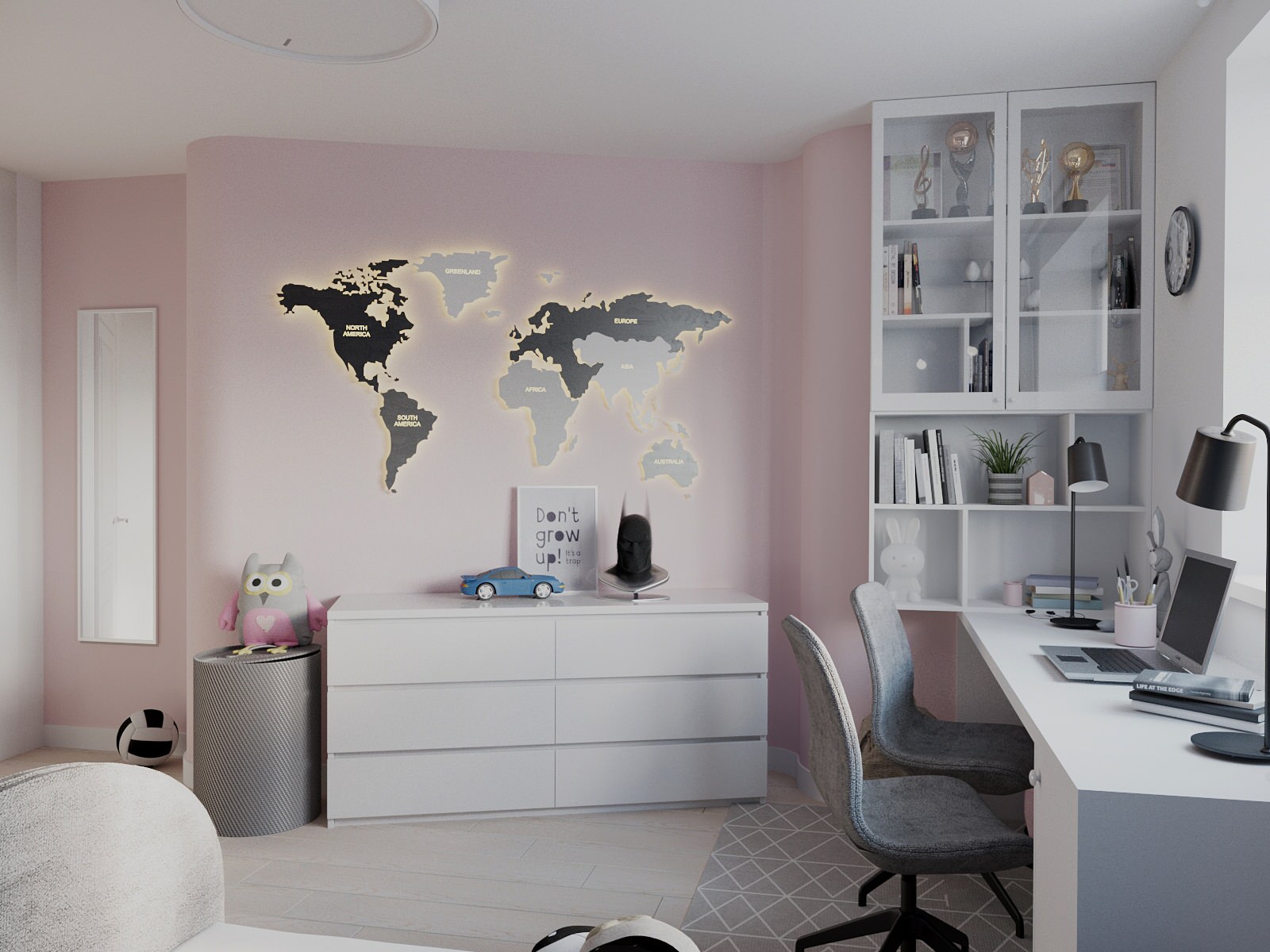 Детская с гнутой стеной