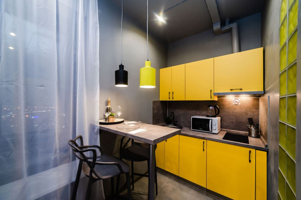 МИНИ Отели ЖК ОТРАЖЕНИЕ желтый + серый