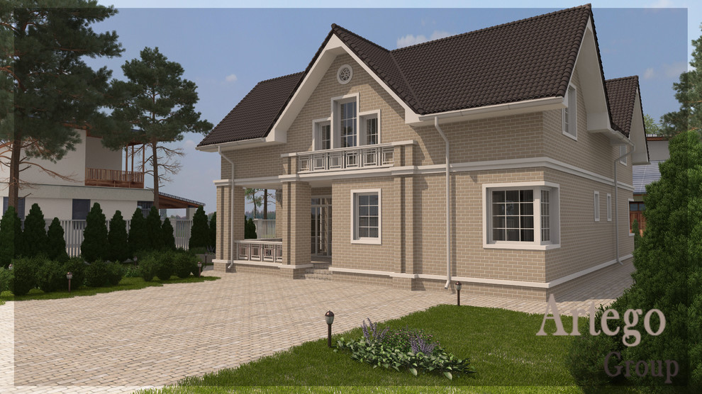 Обложка проекта: Проект дома в английском стиле в КП "Княжий берег"