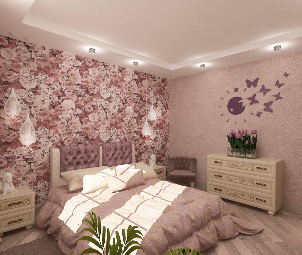 Дизайн интерьера частного дома. Спальня.